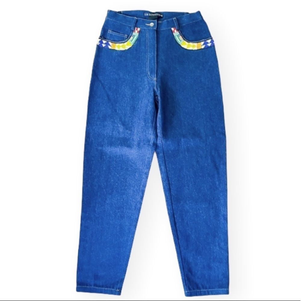 VTG I.B.‎ Diffusion mom Jeans tapered leg med wash